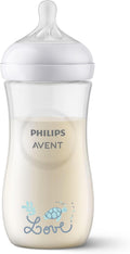 Philips AVENT Natural Response Baby Bottle 330 ml with Flow Rate 4, Teat from 3 Months (SCY906/11) — transparent