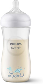 Philips AVENT Natural Response Baby Bottle 330 ml with Flow Rate 4, Teat from 3 Months (SCY906/11) — transparent