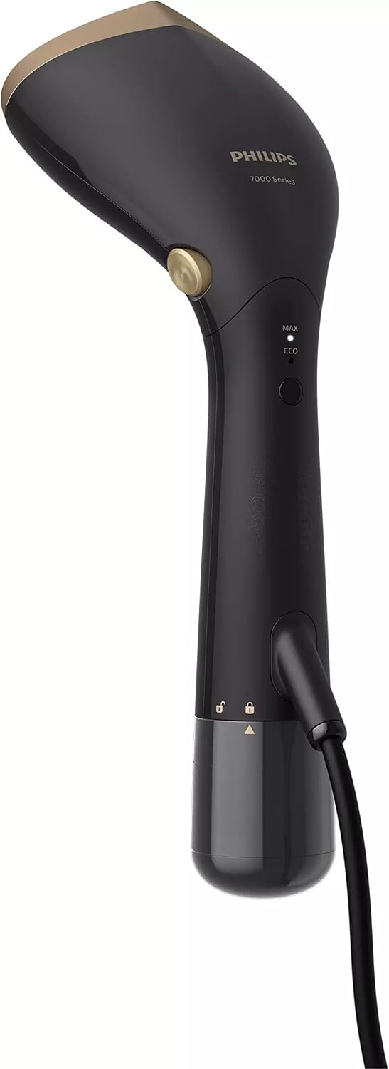 Philips 7000 Series Garment Steamer STH7040/80, 2 Steam Settings ECO And MAX Modes, Optimal TEMP Technology, 200ml tank - Black (Color May Vary) — Black