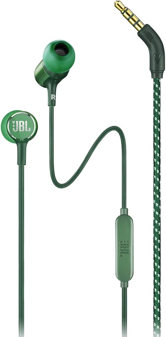 JBL Live 100 Wired In-Ear Headphones — Green