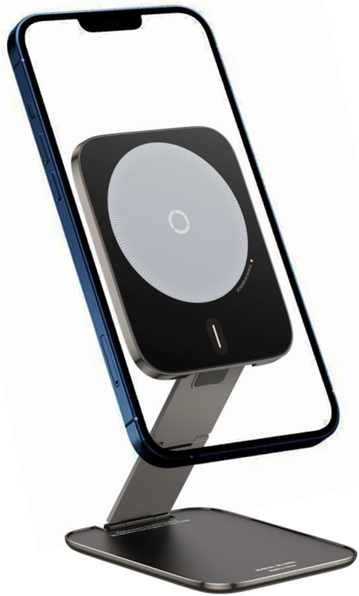 Baseus PrimeTrip VX1 Magnetic Foldable Phone Holder, 3-Axis Adjustable, Ultra-Thin, Dual-Sided Magnetic Design, Hands-Free Use, Stable & Durable, Universal — 360° Rotation-3-Axis — Black