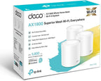 TP-Link Deco X20 AX1800 Whole Home Mesh WiFi 6 System, AI-Driven Mesh, Up to 5,800 Sq ft Coverage, 1 GHz Quad-Core CPU, Compatible with Amazon Alexa, With TP-Link HomeShield's kit, Pack of 3, White