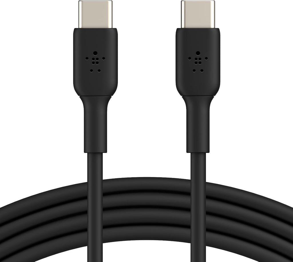 Belkin BoostCharge USB-C to USB-C fast charger cable, USB type C charger cable fast charging for iPhone 16, 15, Samsung Galaxy S24, S23, Pixel, iPad, MacBook, Nintendo Switch and more - 2m, Black