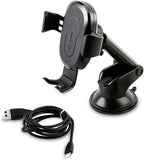Baseus Sucker Gravity Car Mount Phone Holder Wireless Charger, USB — Red