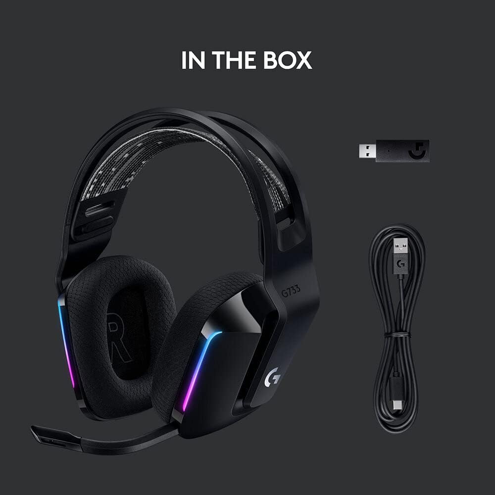 Logitech G733 Wireless Gaming Headset — Black