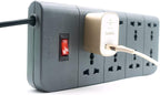 Belkin 8-Socket Extension Board with Surge Protector Universal Socket with 6.5Ft (2-Meter) Heavy Duty Cable Overload Protection, Comes with 5 Years Manufacturer Warranty, Grey Color, 220 Volts