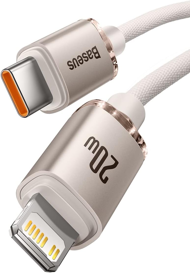 Baseus Crystal Shine USB-C to Lightning Cable 20W — 1.2m — Pink