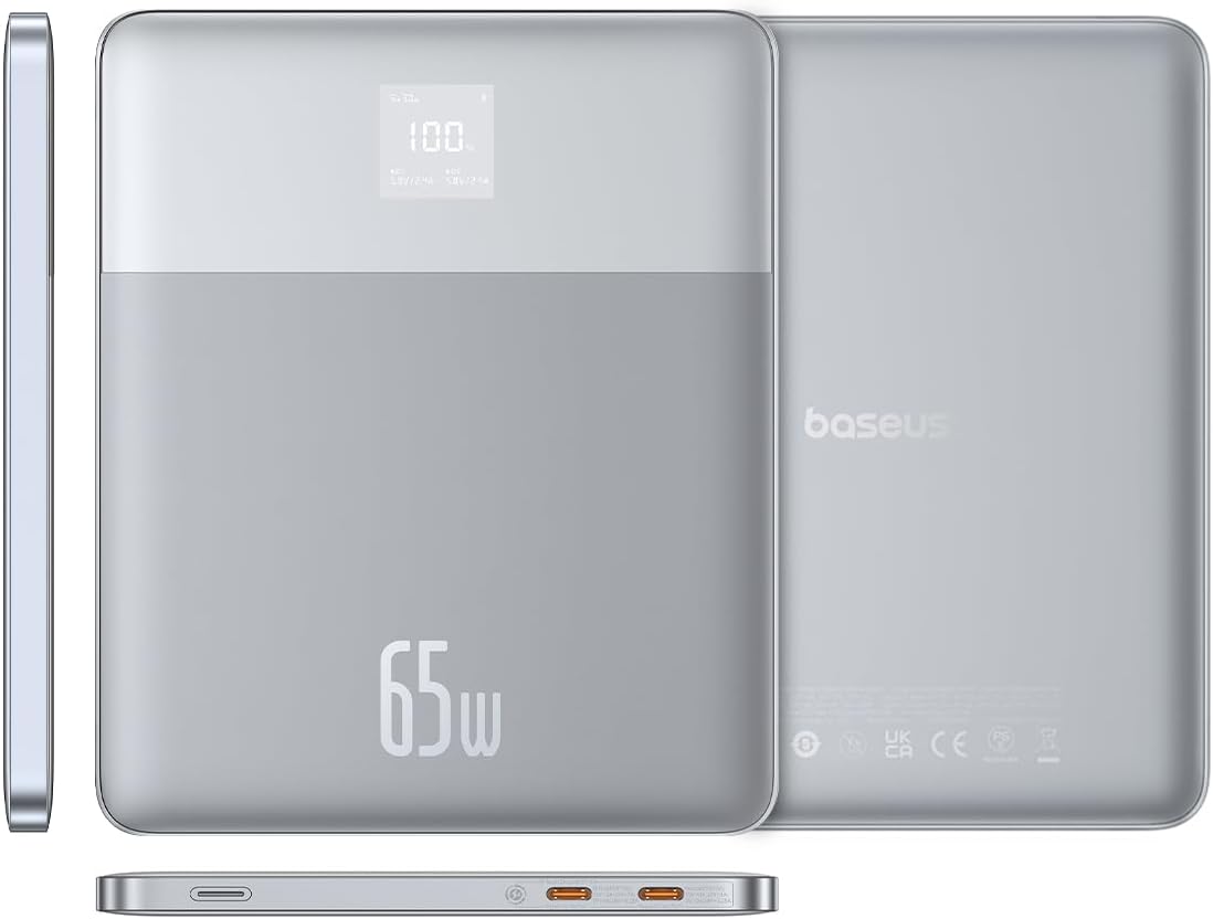 Baseus Blade 2 Laptop Power Bank 12000mAh 65W — Silver