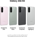 Samsung Galaxy A56 5G, Android Smartphone, 128GB Storage, 8GB RAM, Awesome Graphite, 6x OS Upgrades, Large Display, Long Battery Life (UAE Version)