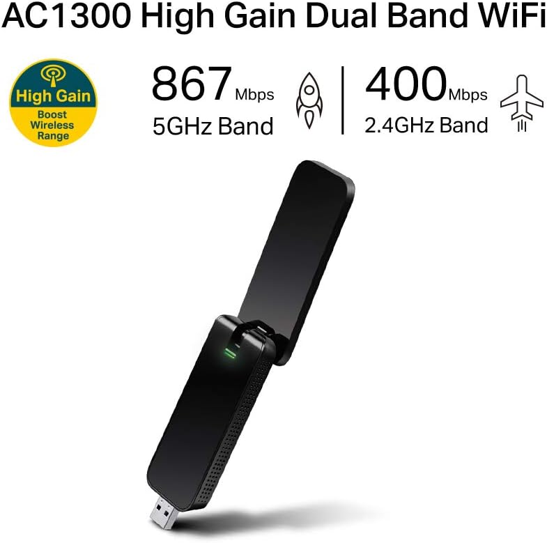 TPLINK AC1300 Wireless Dual Band USB WiFi Adapter