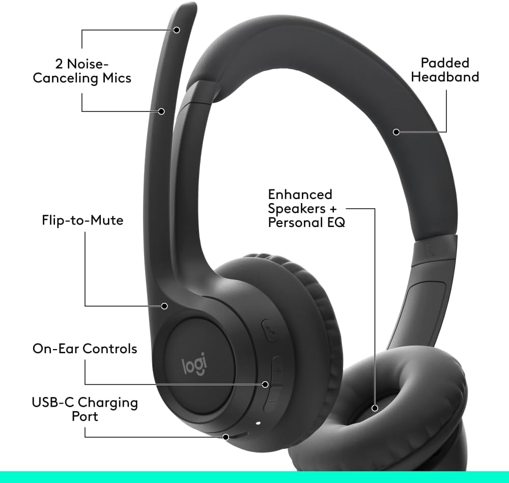 Logitech Zone 300 Headset — Black