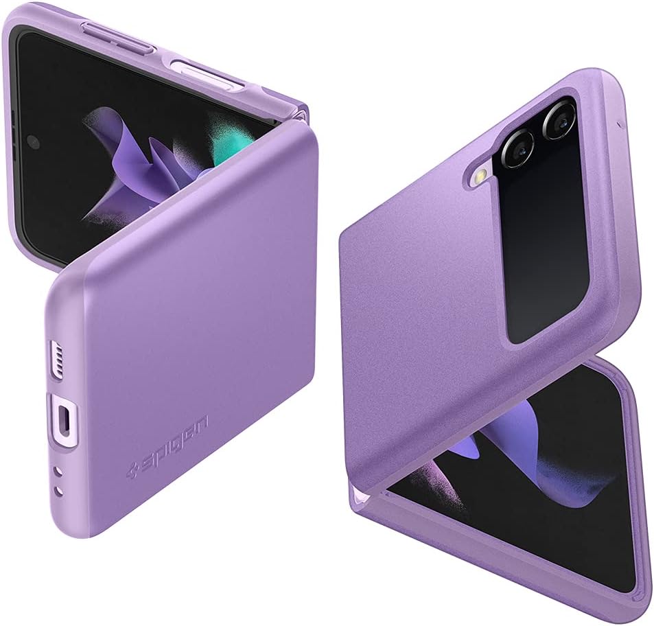 Spigen Thin Fit Case Designed for Apple Samsung Z Flip 3 (2021) - Shiny Lavender — main product image