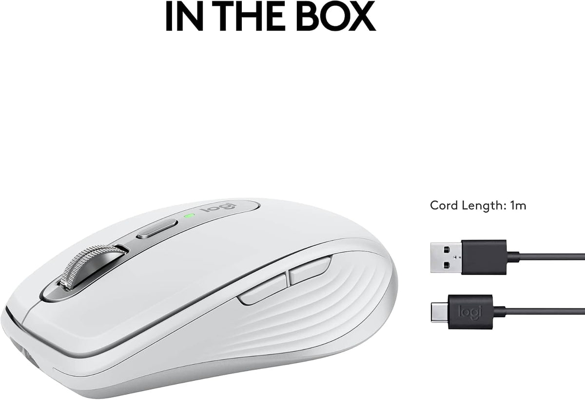 Logitech MX Anywhere 3S Wireless Mouse — Pale Grey