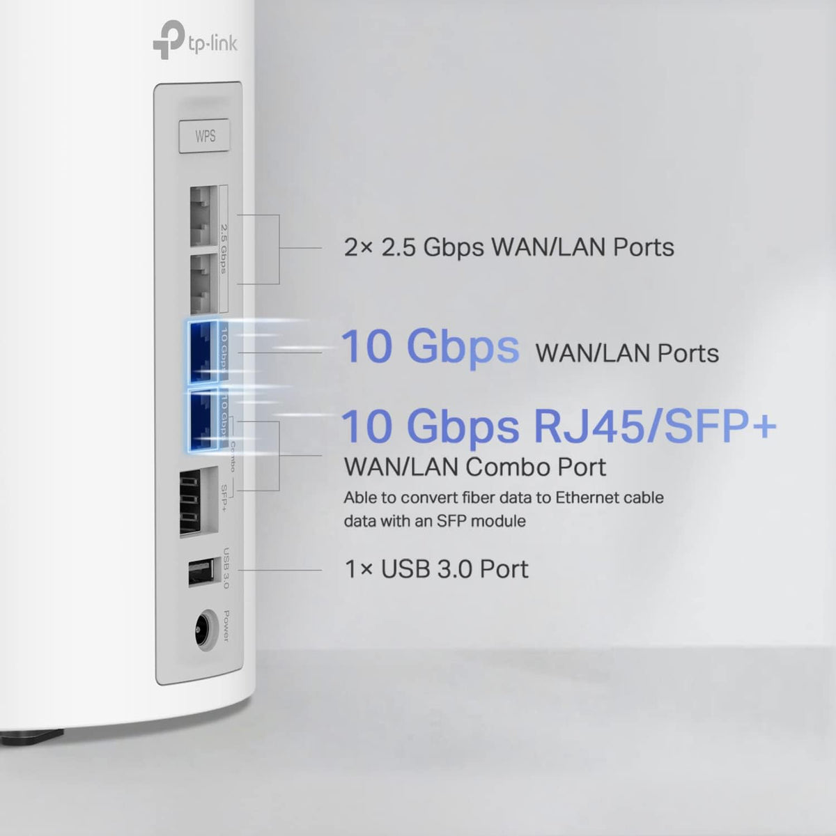 TP-Link Tri-Band WiFi 7 BE22000 Whole Home Mesh System (Deco BE85) | 12-Stream 22 Gbps | 2× 10G + 2× 2.5G Ports Wired Backhaul, 8× High-Gain Antennas | VPN, AI-Roaming, 4×4 MU-MIMO, HomeShield(1-Pack)