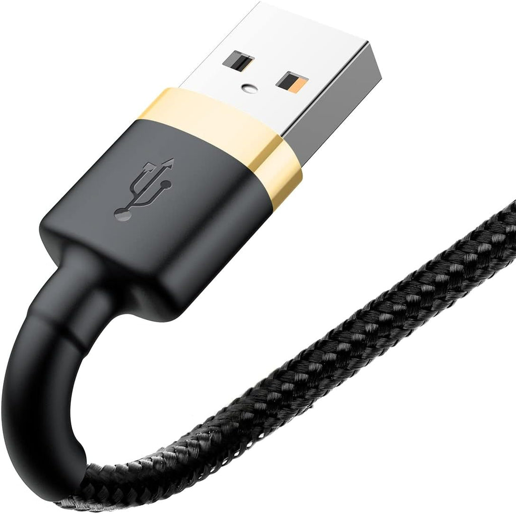 Baseus USB to Lightning Charging Cable iPhone 14 Pro Max Cafule Nylon Braided High-Density Quick Charge — 1 Meter / 2.4 A