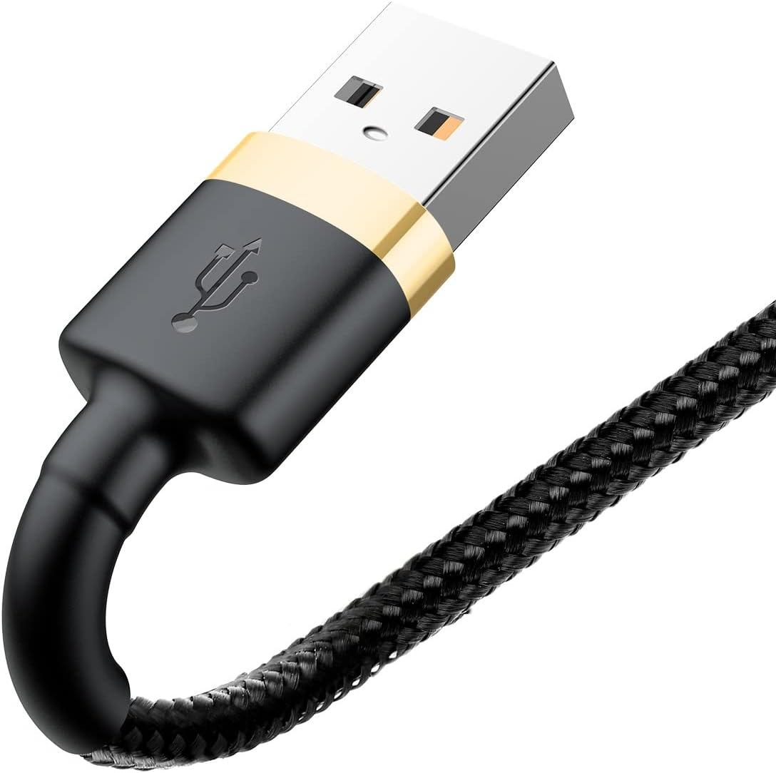 Baseus USB to Lightning Charging Cable iPhone 14 Pro Max Cafule Nylon Braided High-Density Quick Charge — 1 Meter / 2.4 A