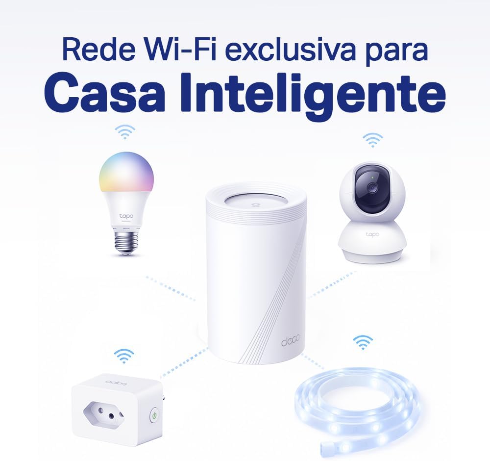 TP-Link Deco BE65(2-pack), BE9300 Mbps, 4 × 2.5 Gbps Ports, 320 MHz Channels, Works on a 6 GHz Band, Connectivity up to 200 Devices, VPN, WPA3, Tri-Band Wi-Fi 7 Mesh System