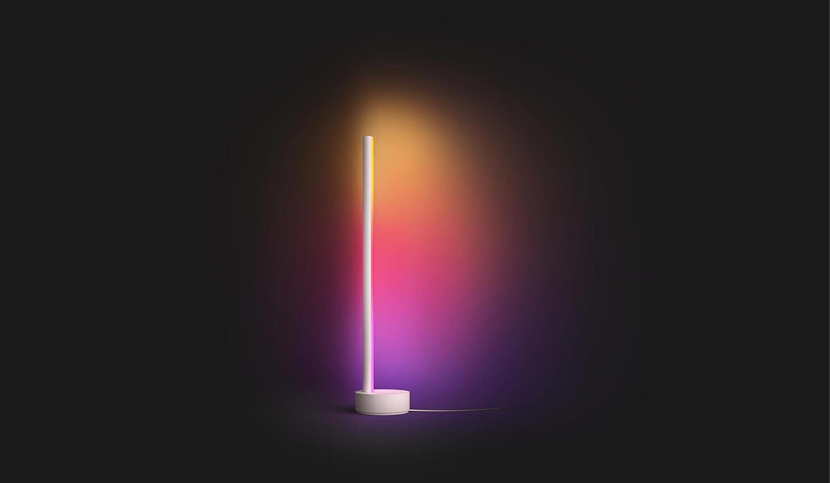 Philips Hue Signe White and Colour Ambiance Gradient Table Lamp [White] Smart Lighting with Bluetooth. Works with Alexa, Google Assistant and Apple Homekit. — White