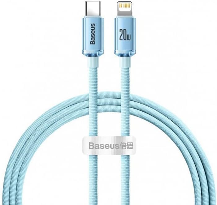 Baseus Crystal Shine USB-C to Lightning Cable 20W — 1.2m — Sky Blue