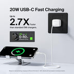 Belkin BoostCharge 20W Cubic Wall Charger, USB-C Power Delivery Fast Charging for Apple iPhone Air, iPhone 16, iPhone 15, Samsung Galaxy S25, Google Pixel, iPad, AirPods & More - White (Pack of 2)