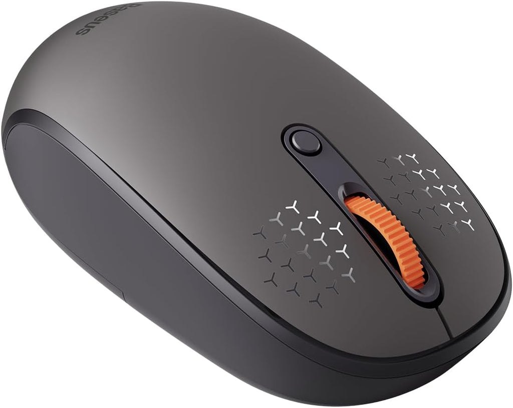 Baseus Mouse Tri-Mode Wireless Bluetooth for Laptop and Desktop PC A Simple Wireless Bluetooth Mouse — Modern — Grey