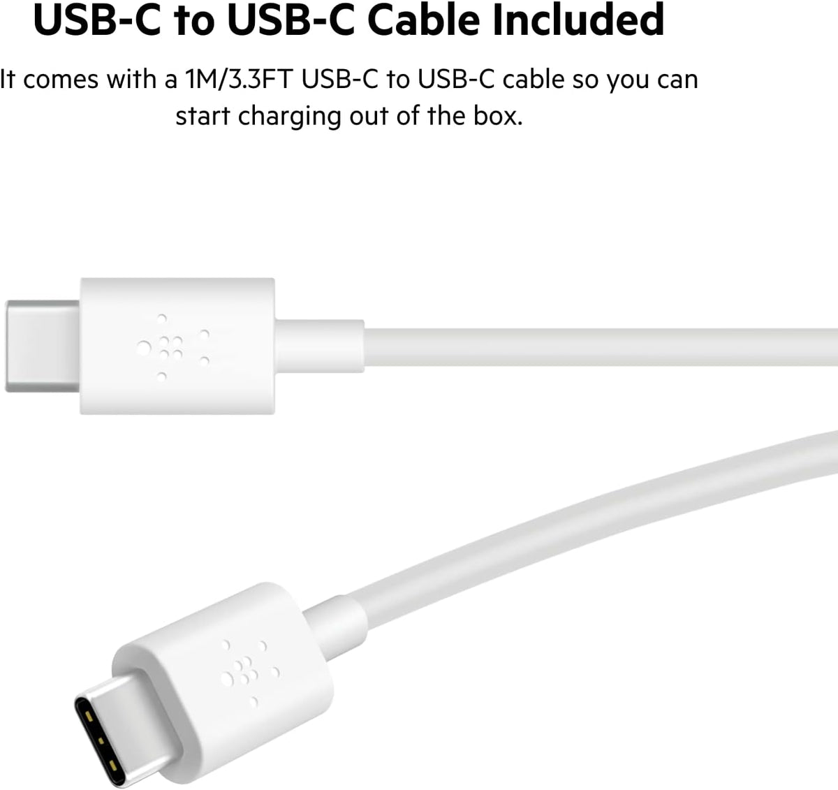 Belkin 37W USB Type C PPS PD Dual Port Wall Phone Charger, Power Delivery 25W USB C Port and 12W USB A Port for Fast Charging Galaxy S22, S21, Ultra, Plus, Note 20, iPhone and More