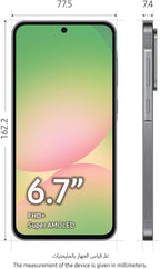 Samsung Galaxy A56 5G, Android Smartphone, 256GB Storage, 12GB RAM, Awesome Graphite, 6x OS Upgrades, Large Display, Long Battery Life (UAE Version)