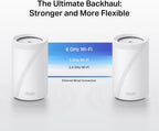 TP-Link BE14000 Tri-Band Whole Home Mesh WiFi 7 System|8-Stream 14 Gbps Tri-Band WiFi|Wireless and Wired Combined Backhaul|Multi-Link Operation|TP-Link HomeShield - Deco BE68(1Pack)