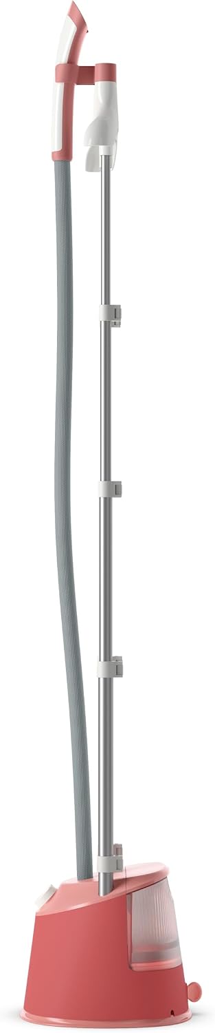 Philips Stand Steamer 1800W, 36g/min Continuous Steam, Ready in 45 Seconds — Soft Red