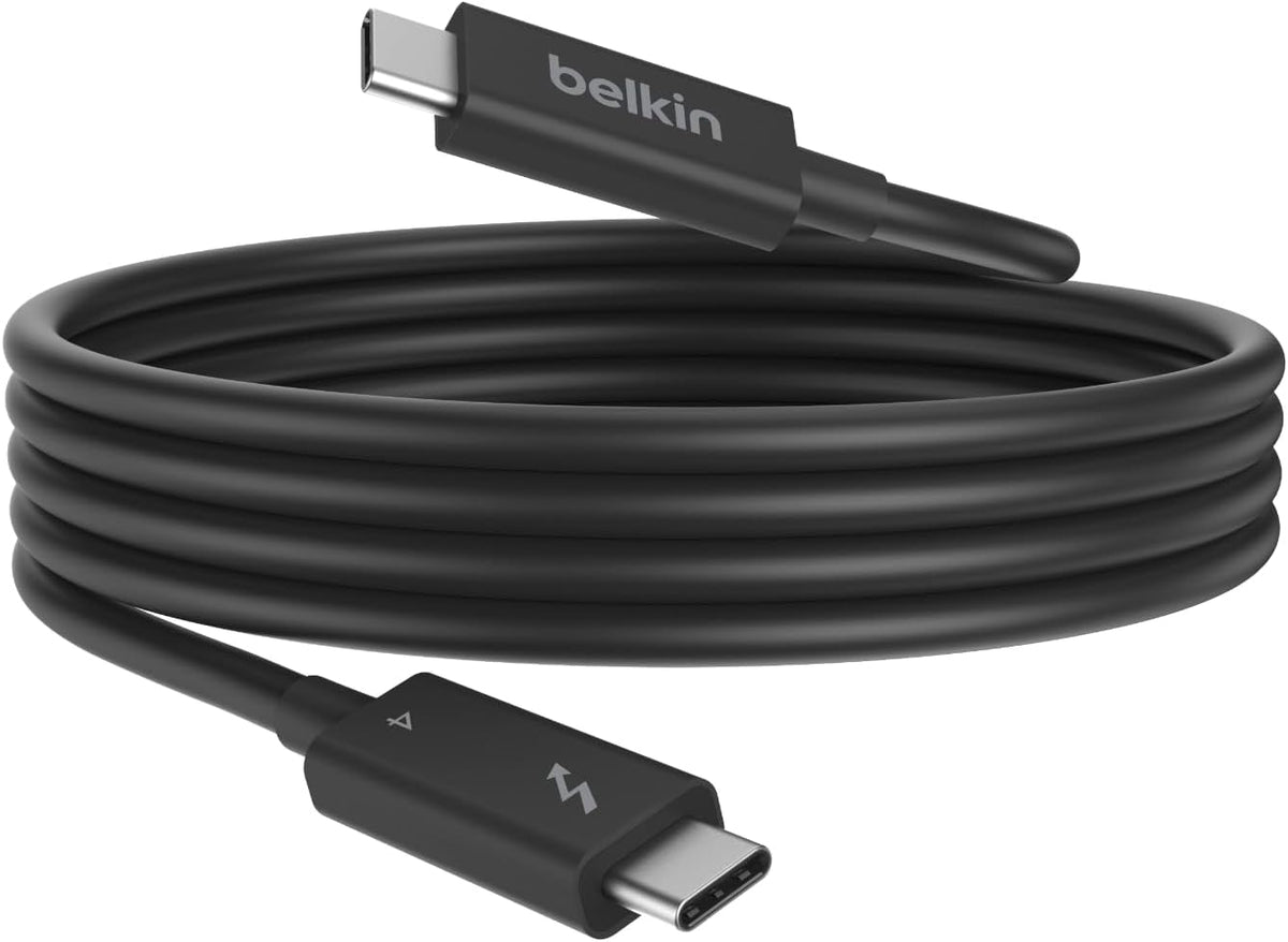 Belkin Active Thunderbolt 4 USB-C Cable, USB Type C Connection with 100W Power Delivery PD Enabled, USB 4 Compliant and Compatible with TB3 Compatible with MacBook Pro, iPhone 15 Pro, more, 2m
