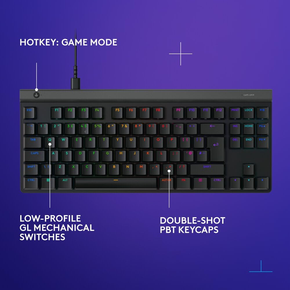 Logitech G515 TKL Wired Gaming Keyboard — Black