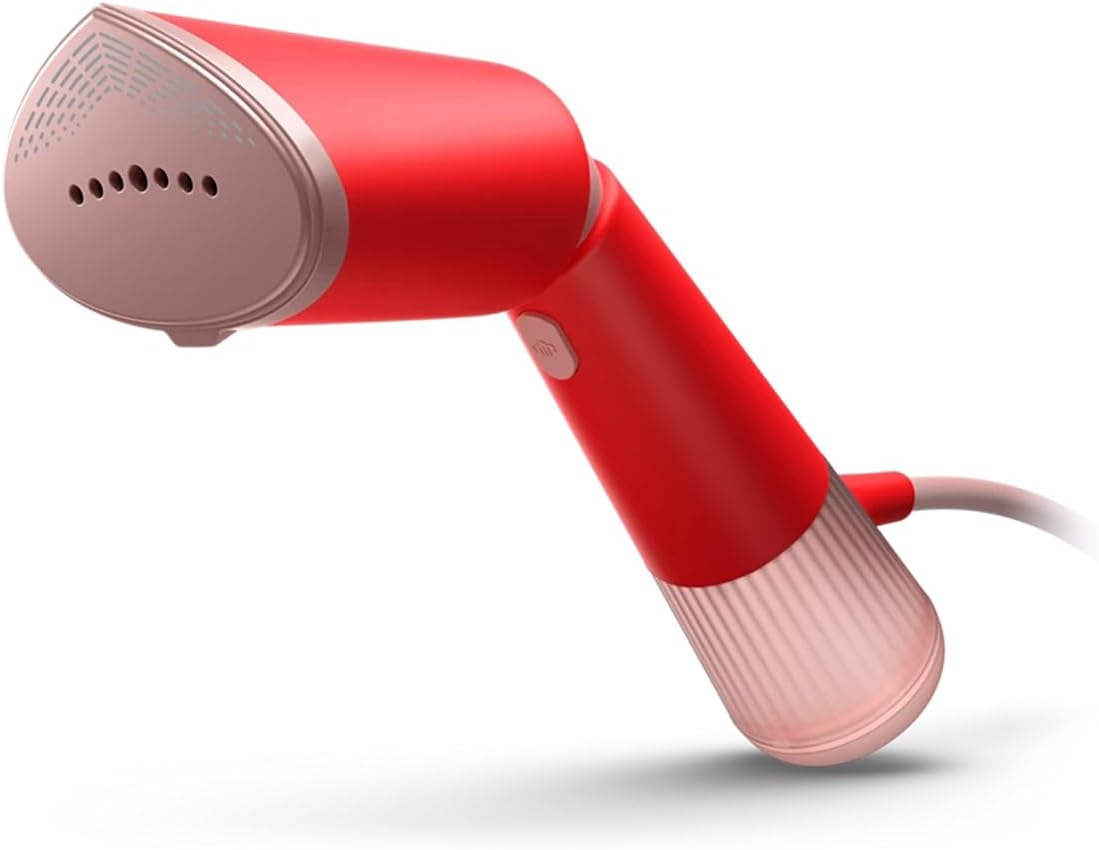 Philips 5000 Series Steamer - 35 Seconds Heating, Active Heated Steam Plate, Eco Mode, for Delicate Textiles, Steams Vertical & Horizontal, Glove & Bag, Orange/Red (STH5020/40) — Orange red