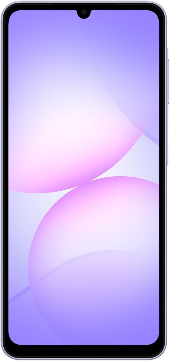 Samsung Galaxy A07 LTE (International Version) Smartphone, 128GB Storage, 4GB RAM, 6nm Processor, Large Display, 6x OS Upgrades, Light Violet