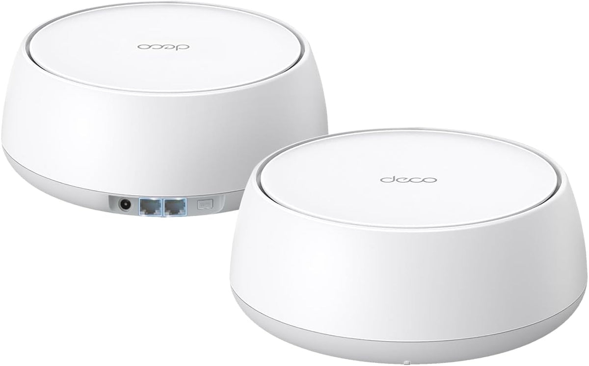 TP-Link Dual-Band BE5000 WiFi 7 Mesh Wi-Fi System (Deco BE25) | 4-Stream 5 Gbps | 240 Mhz Channels | Covers up to 4,600 Sq.Ft | 2X 2.5G Ports Wired Backhaul | VPN,MLO, AI-Roaming, HomeShield (2-Pack)