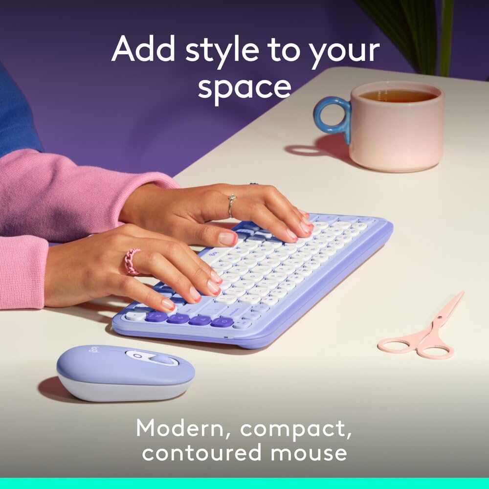 Logitech POP Mouse Wireless Mouse — Purple