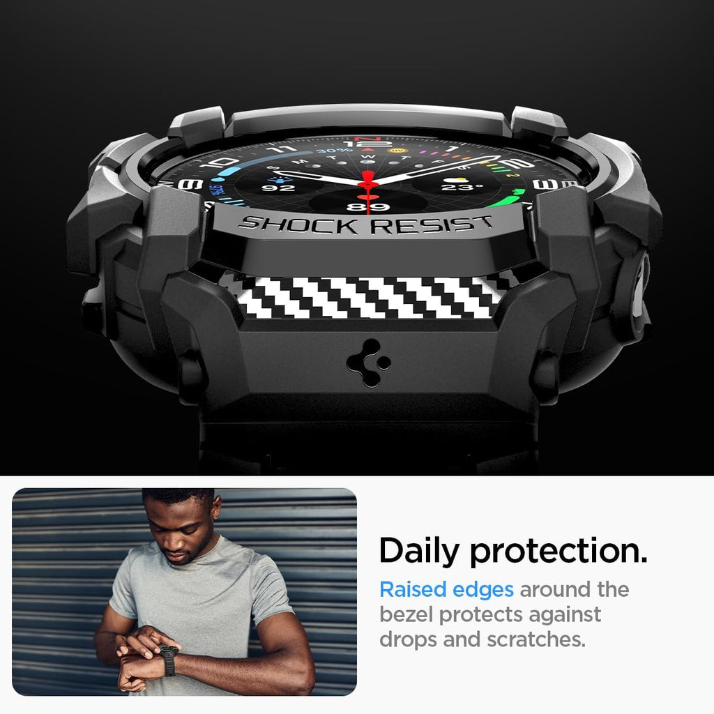 Spigen Rugged Armor Pro Case with Band - Galaxy Watch Ultra — Black — product image 6