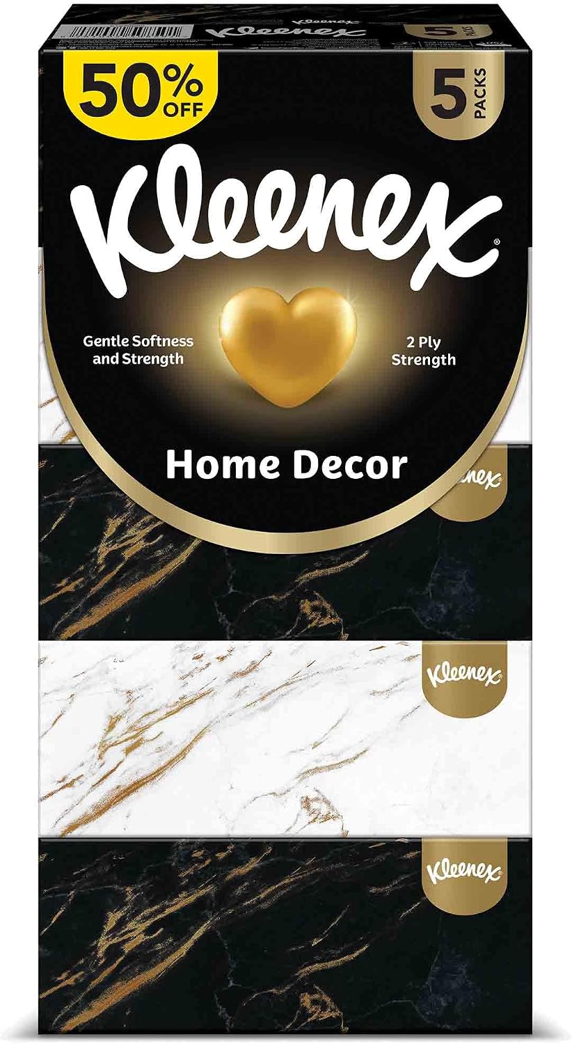 Kleenex Home Decor Facial Tissue - Pack of 5 Boxes, 170 Sheets x 2 Ply — additional view 2