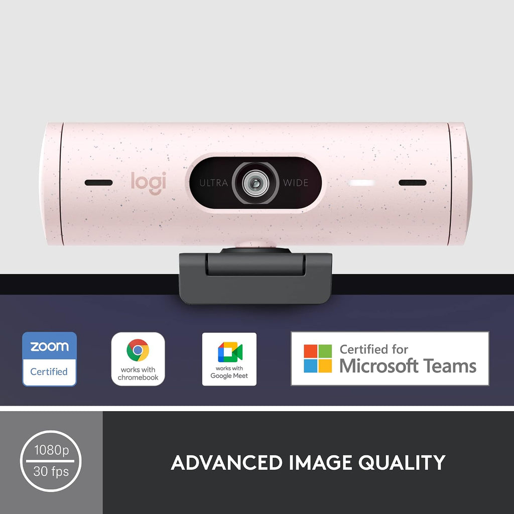 Logitech BRIO 500 Webcam — Rose
