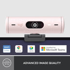 Logitech BRIO 500 Webcam — Rose