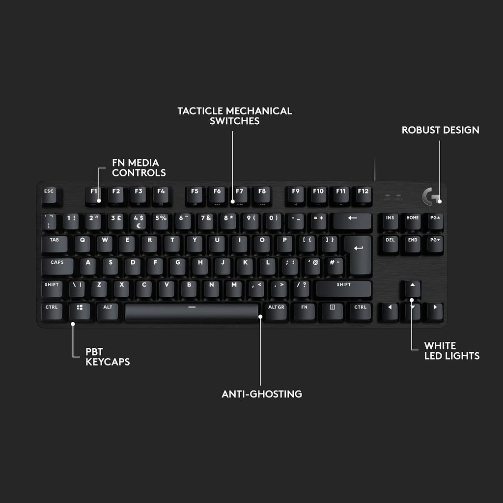 Logitech G413 TKL SE Gaming Keyboard — Black