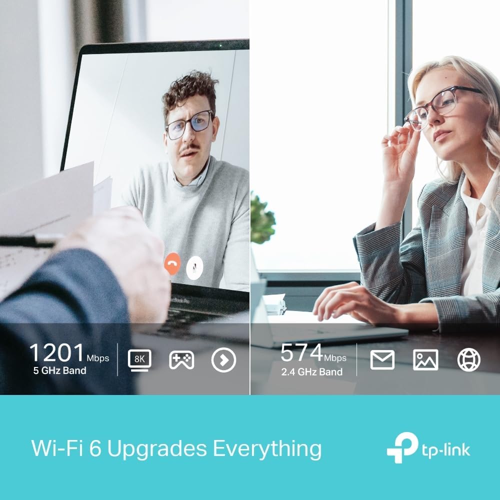 TP-Link Archer TX20U WLAN Stick for PC, WiFi, AX1800 Dual Band, Only Compatible with Windows 11/10, USB 3.0, MU-MIMO, OFDMA, WPA3 Encryption