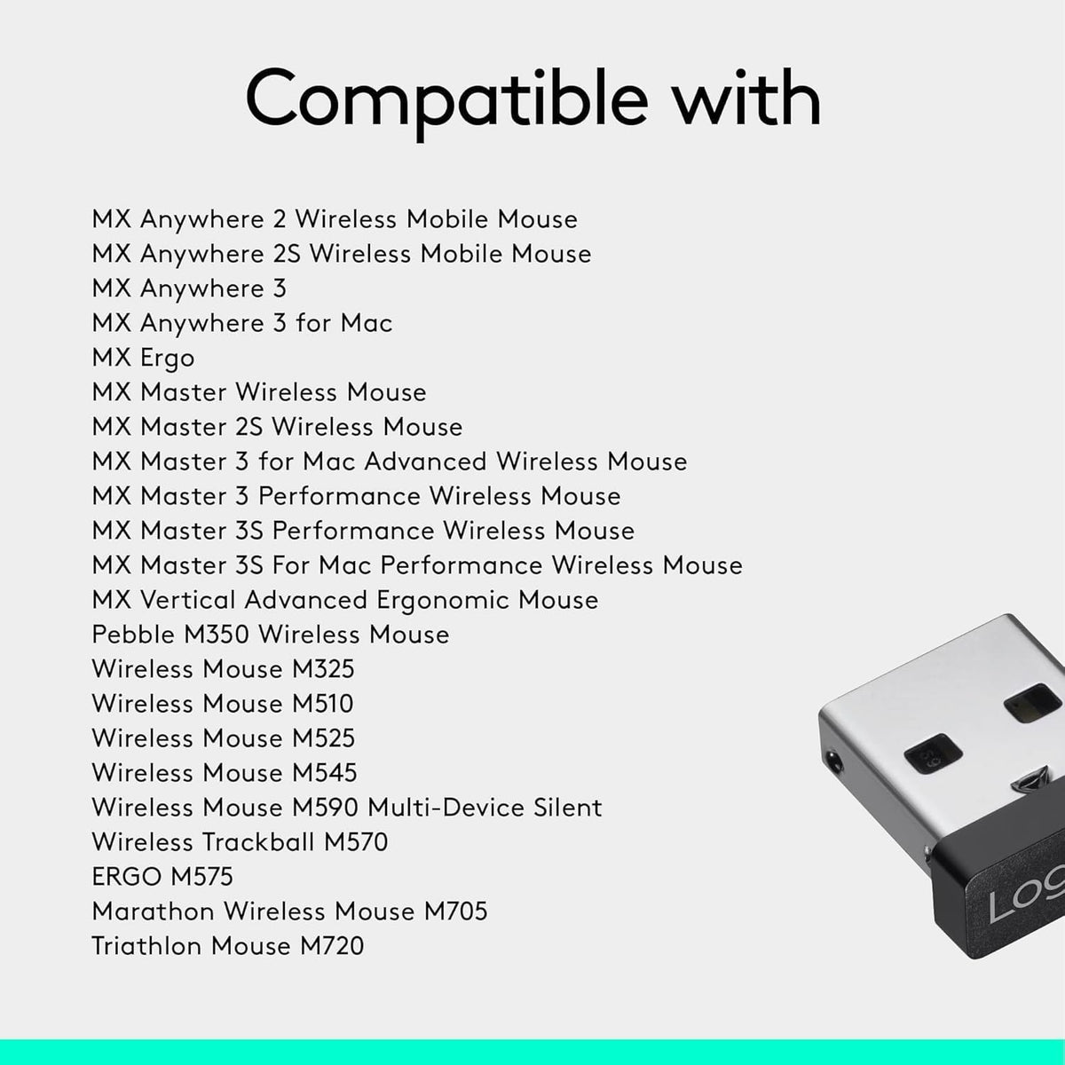 Logitech Unifying USB Receiver — Black