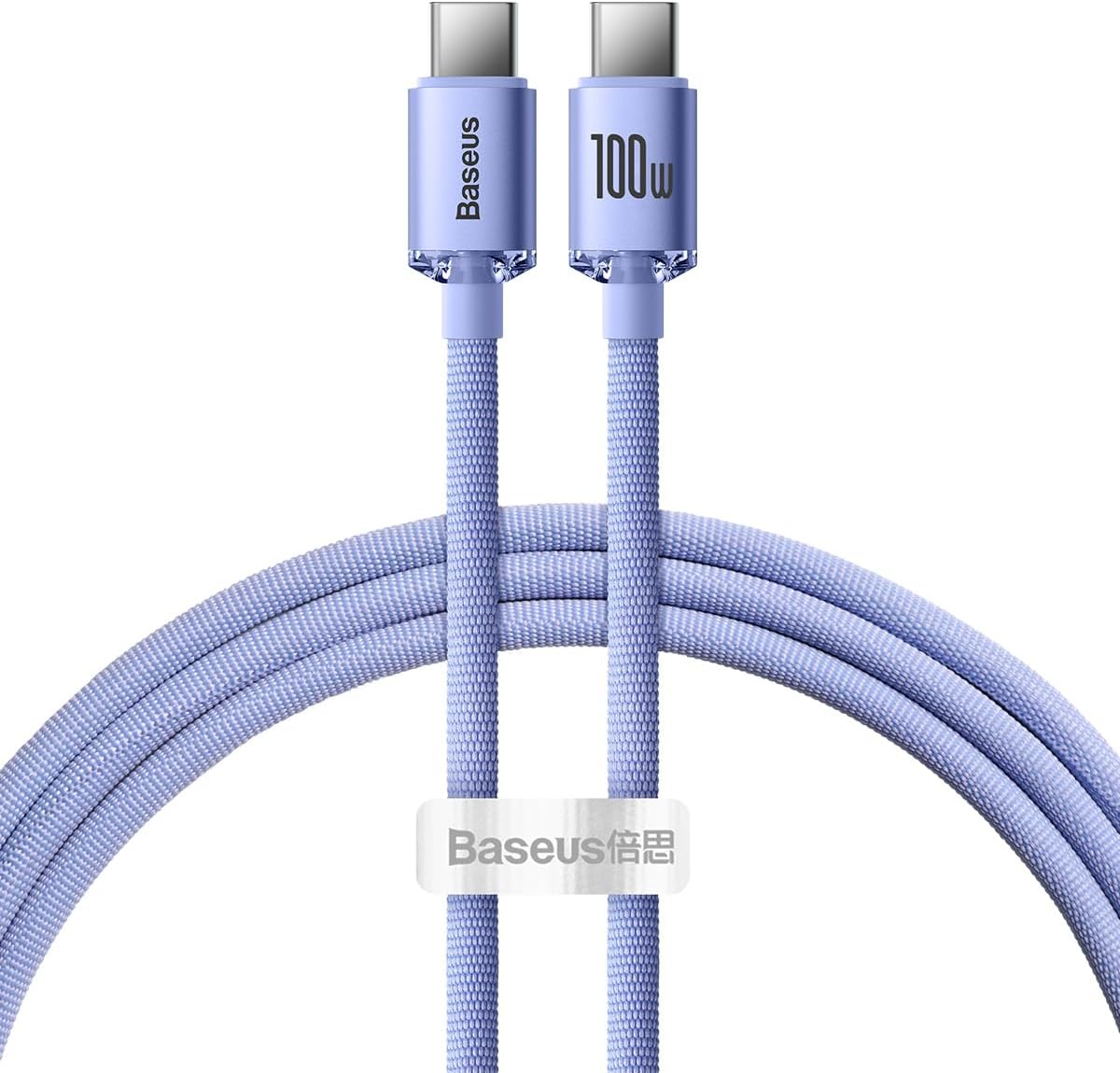 Baseus Crystal Shine USB-C to USB-C Cable 100W — 1.2m — Purple