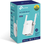 TP Link AC1200 WiFi Range Extender - Up to 1200Mbps Dual Band Extender, Repeater, Signal Booster, Access Point - Easy Set Up - Extends Internet to Smart Home & Alexa Devices - RE305, White