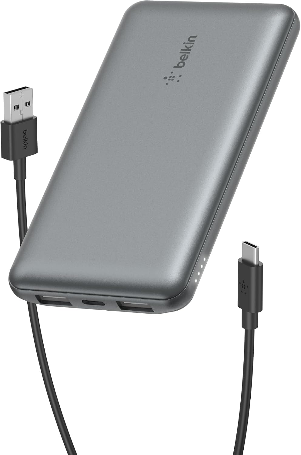 Belkin BoostCharge 10000mAh Power Bank with USB-C and USB-A Ports - Grey