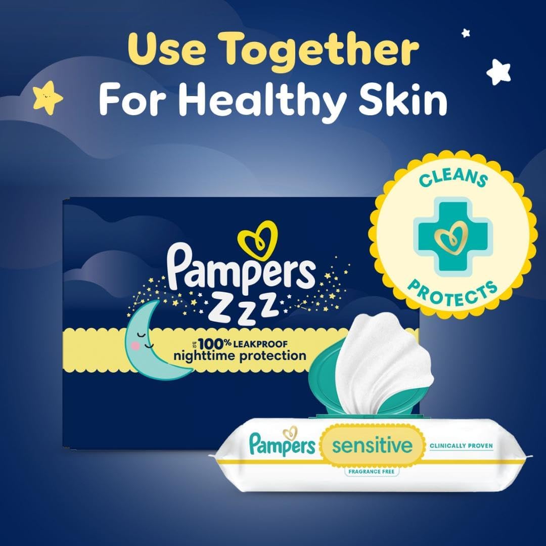 Pampers Diapers Size 3, 66 Count - Swaddlers Overnights Disposable Baby Diapers, Super Pack (Packaging May Vary)