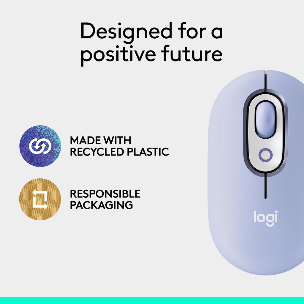 Logitech POP Mouse Wireless Mouse — Purple