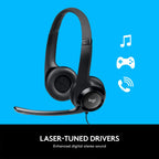 Logitech C270 Webcam and H390 Headset Bundle — Black/Grey