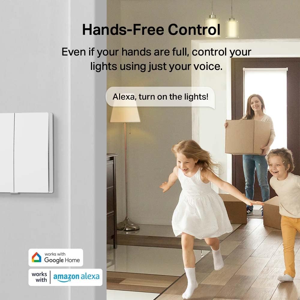 Tapo Smart Light Switch 2 Gang 1 Way