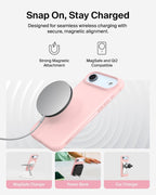 Belkin SheerForce Protect MagSafe Compatible iPhone Air Case with Slim Design & Anti-Scratch Treated Coating - Magnetic, Transparent, & Shockproof Protective iPhone Case - Pink